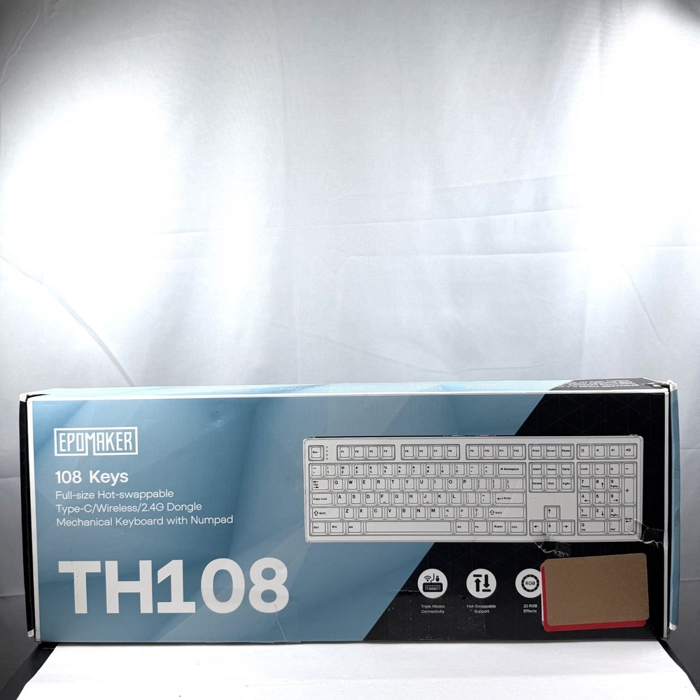 EpoMaker TH108 Keyboard / Blue and White / 108 Keys / New